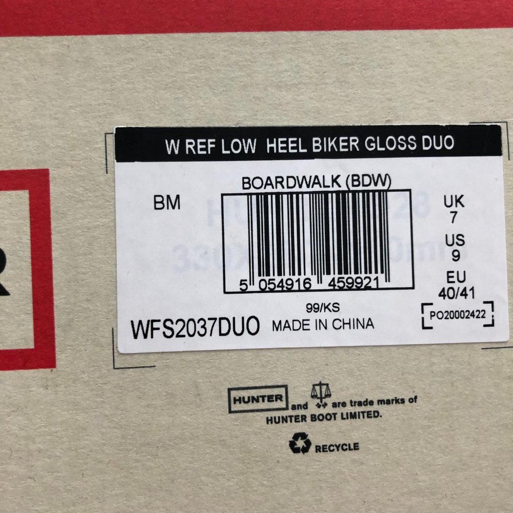 HUNTER Refined Low Heel Biker Rain Boot - Picture 8 of 8